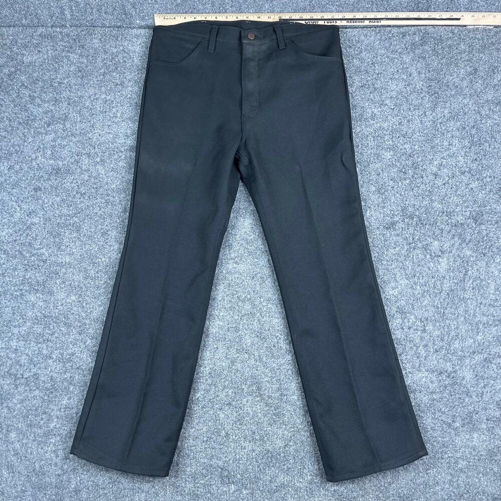 Wrangler Pants Mens Size 36x30 Black Straight Leg Workwear Durable‎ Casual